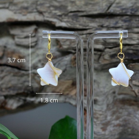 Earrings / gold-plated / hypoallergenic - Picture 6 of 6